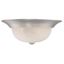 Mission Style Satin Nickel 2-Light Flush Mount with Ribbed Marble Glass