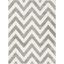 Gray and Ivory Chevron Wool 5' x 7' Kids Area Rug