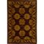 Maroon and Gold Hand-Tufted Wool 4' x 6' Area Rug