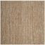 Handmade Natural Ivory Wool 6' Square Non-Slip Area Rug