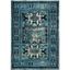 Reversible Black Oriental Synthetic 5' x 7' Area Rug