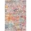 Elegant Grey & Pink Abstract 2'2" x 4' Synthetic Area Rug