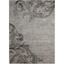 Graphite Floral Synthetic 5' x 7' Stain-Resistant Handmade Rug