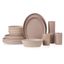 Nude Ceramic Minimalist 16-Piece Dinnerware Set