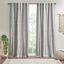 Gray Cotton Room-Darkening Geometric Print Curtain Panel