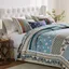 Thalia Blue Cotton Reversible Full Quilt Set