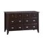 Jamocha Wood 6-Drawer Dresser with Extra Deep Drawer