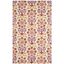 Ivory and Rust Floral Hand-Knotted Wool Area Rug