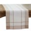 Natural Polyester Table Runner with Banded Border Design