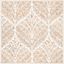 Elegante Ivory & Brown Hand-Tufted Wool Square Rug