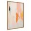 Large Multicolor Abstract Canvas Print with Natural Frame