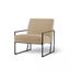 Brown Velvet Metal Frame Modern Accent Chair