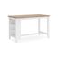 Beige and White Wood Extendable Counter Height Dining Table