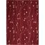 Handmade Red Floral Rectangular Synthetic 5' x 7' Area Rug