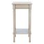 Elegant Greige 21" Square Wood & Metal Accent Table