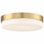 Roma Antique Brushed Brass LED Flush Mount Light