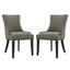 Granite Upholstered Parsons Side Chair with Wood Legs