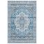 Charcoal and Blue Vintage Persian 4' x 6' Synthetic Area Rug