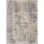 Gray and Beige Abstract Synthetic Indoor Rug, 7'10" x 10'6"