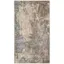 Abstract Distressed Gray Synthetic 2'2" x 3'9" Area Rug