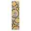 Yellow and Gray Abstract Circles Runner Rug