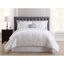 Pueblo White Pleated Microfiber Twin Bed Set