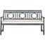 Ash Grey Beige Acacia Wood 3-Seat Bench with Cushion