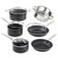 Granite-Coated Black Aluminum 10-Piece Nonstick Cookware Set