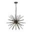 Tribeca Shiny Black and Brass 7-Light Sputnik Chandelier