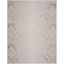 Ivory Grey Floral 9' x 12' Synthetic Area Rug