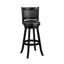 Augusta 34" Extra Tall Black Wood Swivel Barstool