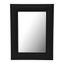 Black Firwood and Rattan Rectangular Wall Mirror