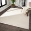 Cream Geometric Wave 5' x 7' Synthetic Area Rug