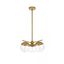 Eclipse 3-Light Brass Pendant with Clear Glass Shade