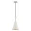 Mini Dual-Cone Pendant Light in White with Gold Interior Finish