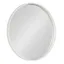 Elegant Round Wood & Gold Trim Wall Mirror, 25" Diameter