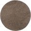 Taupe Round 6'7" Shag Area Rug with Cotton Blend