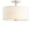 Elegant 18" Chrome Drum Semi-Flush Mount with LED Lighting