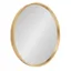 Elegant Round Gold Wood Framed Wall Mirror - 21.6" Diameter