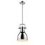 Duncan Chrome Mini Pendant Light with Vintage Industrial Style