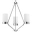 Elevate Polished Chrome 3-Light Chandelier with Glass Shades