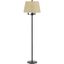 Andros Dark Bronze Adjustable Floor Lamp with Beige Shade