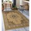 Beige Floral Medallion 8' x 10' Synthetic Area Rug