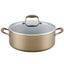 Bronze Hard-Anodized Aluminum 7.5-Quart Nonstick Stockpot with Lid