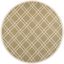 Ivory Elegance 7'10" Round Synthetic Indoor/Outdoor Area Rug