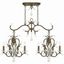 Elegant Venetian Golden Bronze 8-Light Linear Chandelier with Crystal Accents