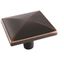 Oil Rubbed Bronze Square Cabinet Knob with Mounting Hardware