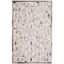 Ivory Geometric Hand-Knotted Cowhide Area Rug