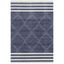 Reversible Coastal Blue 8' x 10' Easy-Care Synthetic Area Rug