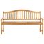 Mischa Teak-Brown Acacia Wood Outdoor Bench with Galvanized Steel